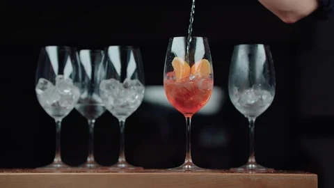 Cocktail Glasses Stock Footage 99195650