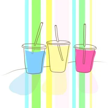 Cocktail glasses Stock Illustration