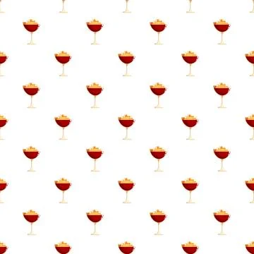 Cocktail glasses repeating pattern symbolizing celebration and party Stock Illustration
