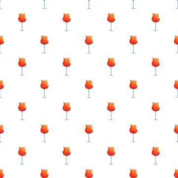 Cocktail glasses seamless pattern on white background Illustrazione stock