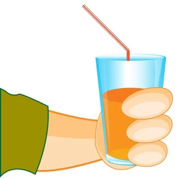 Cocktail in hand Illustrazione stock