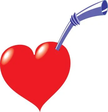 Cocktail from heart. Stock Illustration