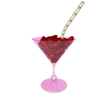 Cocktail of hearts Stock Illustration