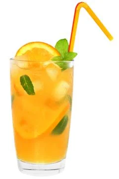 Cocktail with ice cubes Stock Photos