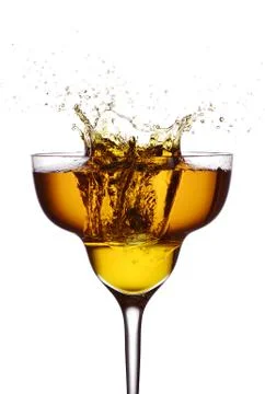 Cocktail ice splash Stock Photos