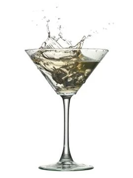 Cocktail with ice splash Stock Photos