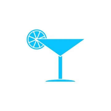 Cocktail icon flat 스톡 일러스트