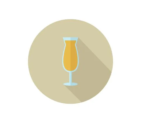 Cocktail icon illustrated in vector on white background Stock Illustration