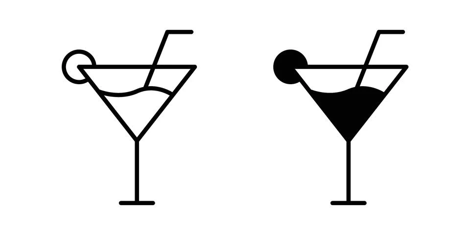 Cocktail icon vector design. EPS10 Stock Illustration