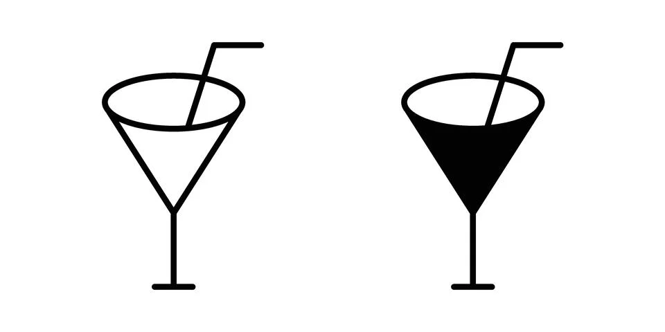 Cocktail icon vector design. EPS10 Stock Illustration