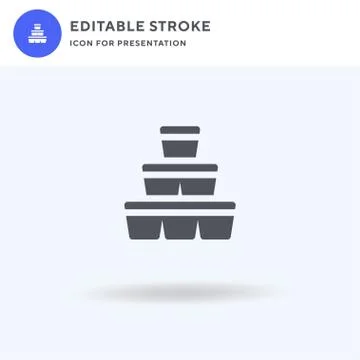 Cocktail icon vector, filled flat sign, solid pictogram isolated on white, lo Illustrazione stock