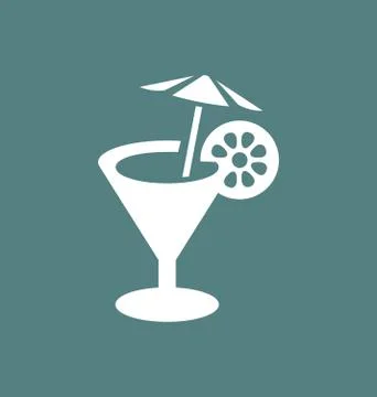 Cocktail icon vector sign Stock Illustration