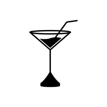 Cocktail icon vector template Stock Illustration
