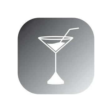 Cocktail icon vector template Stock Illustration