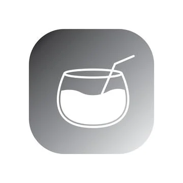 Cocktail icon vector template Stock Illustration