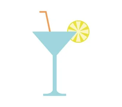Cocktail icon on white background Stock Illustration