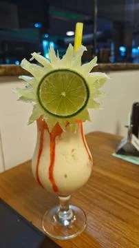 Cocktail with lemom Stock Photos