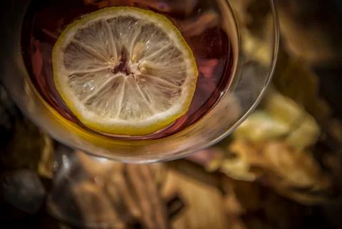 Cocktail with a Lemon Stock Photos