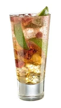 Cocktail with lime Stock Photos