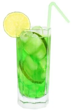 Cocktail with lime Stock Photos