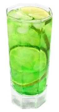 Cocktail with lime Stock Photos