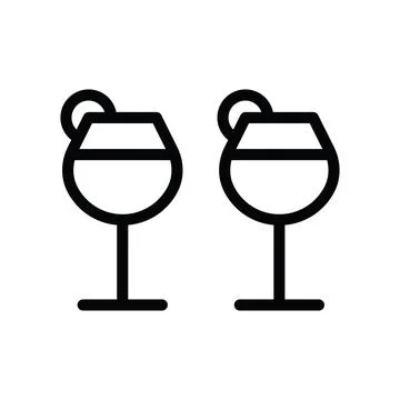Cocktail line icon Stock Illustration
