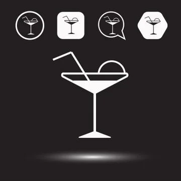 Cocktail logo Stock Illustration