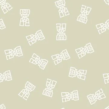 Cocktail machine line vector seamless pattern Stock Illustration