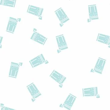 Cocktail melon glyph seamless pattern Stock Illustration