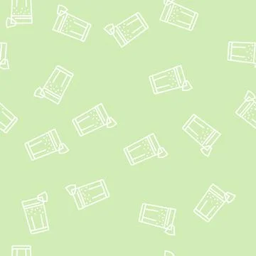Cocktail melon line seamless pattern Stock Illustration