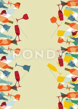 Cocktail menu design background Stock Illustration #12289720