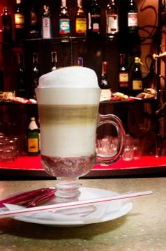 Cocktail - a mix of various drinks. Sometimes alcoholic drinks Stock Photos