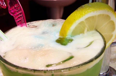 Cocktail - a mix of various drinks. Sometimes alcoholic drinks Stock Photos