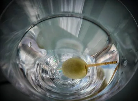 Cocktail with an Olive Stock Photos