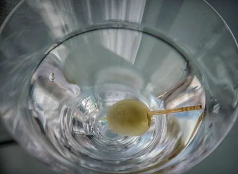 A Cocktail with an Olive Stock Photos