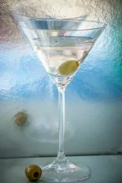 A Cocktail with an Olive Stock Photos