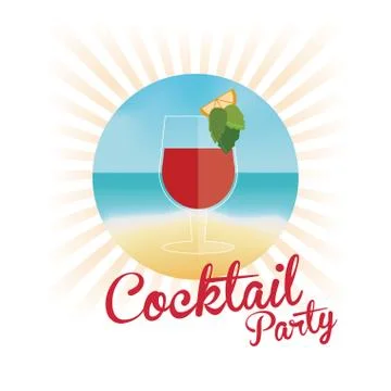 Cocktail orange segment pink background Illustrazione stock