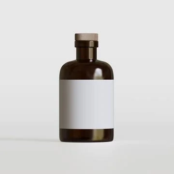 Cocktail packaging isolated on gray background 3D render illustration Illustrazione stock