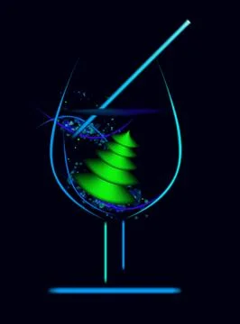 Cocktail party invitation Illustrazione stock