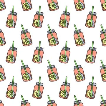 Cocktail pattern Stock Illustration