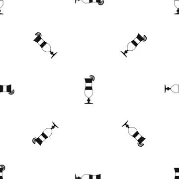 Cocktail pattern seamless black Stockillustratie