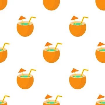 Cocktail pattern seamless vector Stock Illustration