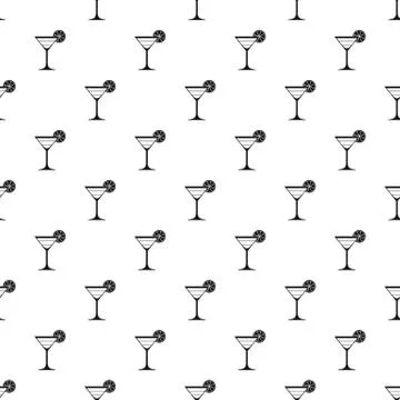 Cocktail pattern vector Stock Illustration