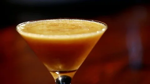 Cocktail of persimmons in a glass. Stock Footage 80309324