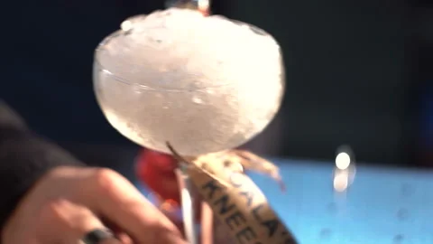 Cocktail preparation in the bar. close-up Stock Footage 91496029