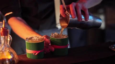 Cocktail Preparation Stock Footage 76472295