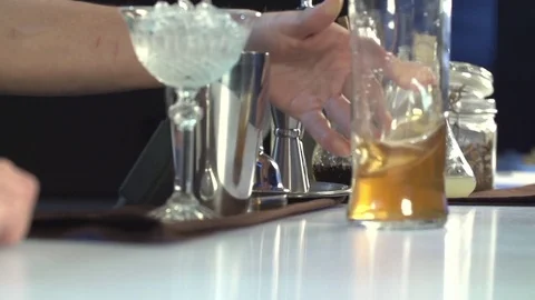 Cocktail Preparation Video stock 76472297