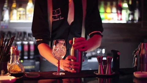 Cocktail Preparation Stock Footage 76472325