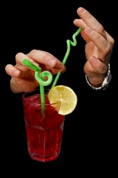 Cocktail preparing Stock Photos