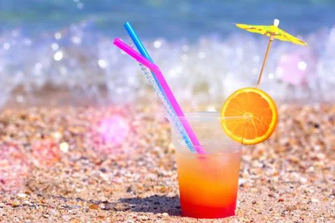 Cocktail - refreshing summer drink Stock Photos